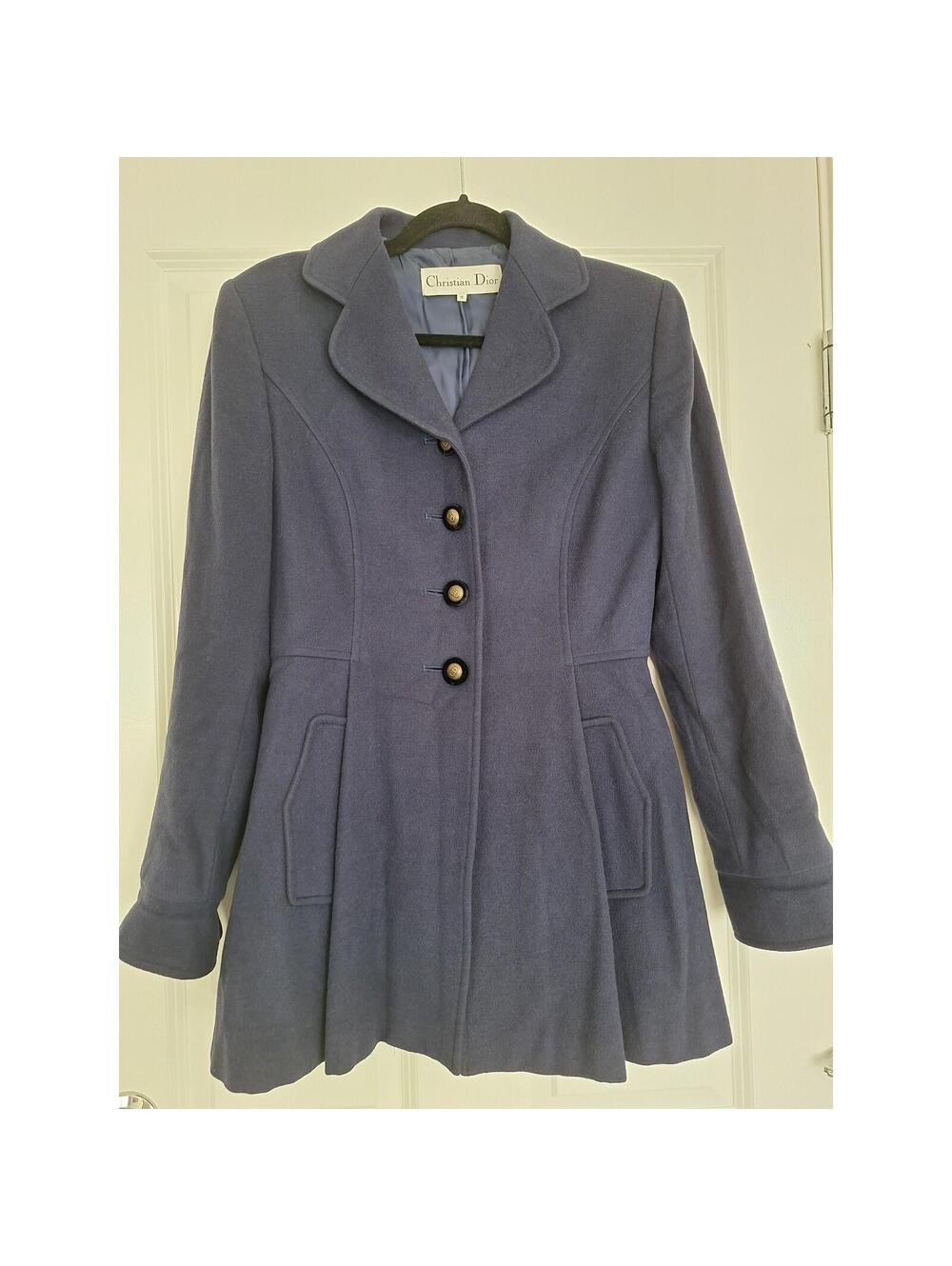 Vintage Blue Christian Dior Wool coat size M